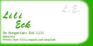 lili eck business card